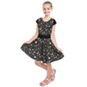 Black Monochrome with the Night Sky for Your Design Kids  Short Sleeve Dress View1