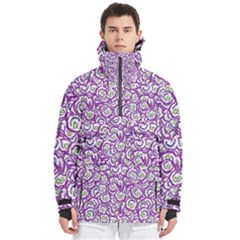 Funny Bacterias Drawing Motif Random Pattern Men s Pullover Zip Ski And Snowboard Waterproof Breathable Jacket by dflcprintsclothing