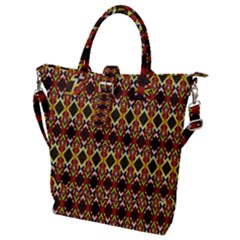 Colorful Geometric Pattern Design Buckle Top Tote Bag by ExtraAwesomeSauce