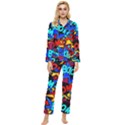 Pop Art Cool Boom Aqua Long Sleeve Pocket Pajamas Set View1