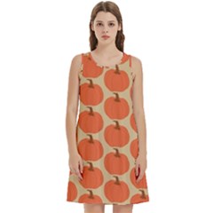 Cute Pumpkin Round Neck Sleeve Casual Dress With Pockets by ConteMonfrey