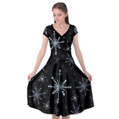 The Most Beautiful Stars Cap Sleeve Wrap Front Dress by ConteMonfrey