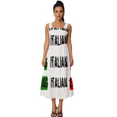 Strong Italian Energy Square Neckline Tiered Midi Dress by ConteMonfrey