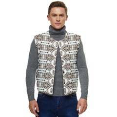 Snake Skin Brown Men s Button Up Puffer Vest	 by ConteMonfrey