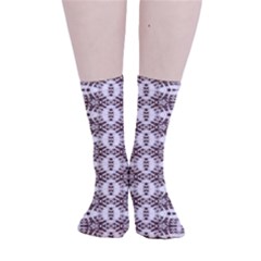 Snake Skin Brown Smooth Crew Length Tube Socks by ConteMonfrey