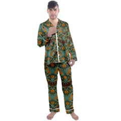 Day Of The Death Moth Men s Long Sleeve Satin Pajamas Set by GeekLover