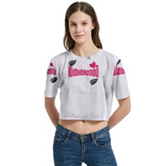 Téléchargement (1) Women s Round Neck Short Sleeve Crop Top by Kidbiblenou