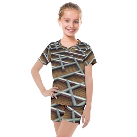 Expression Of Structure Kids  Mesh T-shirt And Shorts Set by geonetique