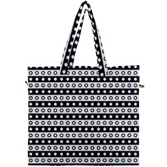 Black And White Circles Pattern Canvas Travel Bag by ytdream