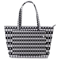 Black And White Circles Pattern Back Pocket Shoulder Bag  by ytdream