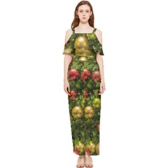 Christmas Tree Ornament Deco Draped Sleeveless Chiffon Jumpsuit by Apenda