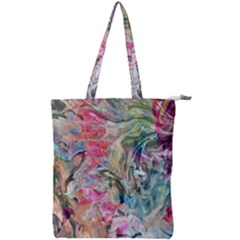 Flow Double Zip Up Tote Bag by kaleidomarblingart