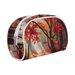 Forest Path Red Nature Make Up Case (small) by Bedest