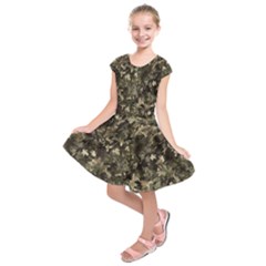 Camouflage Army Survival Uniform Kids  Short Sleeve Dress by Posterlux