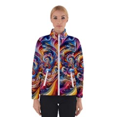 Dynamic Color Vortex Women s Bomber Jacket by ExtraGoodSauce