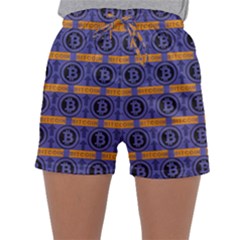 Bitcoin Logo Pattern Sleepwear Shorts by ExtraAwesomeSauce