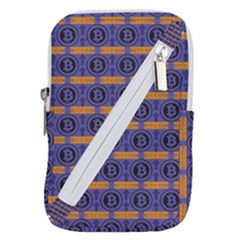 Bitcoin Logo Pattern Belt Pouch Bag (small) by ExtraAwesomeSauce