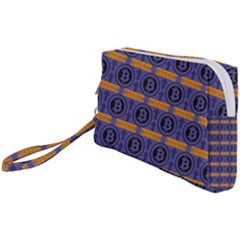 Bitcoin Logo Pattern Wristlet Pouch Bag (small) by ExtraAwesomeSauce