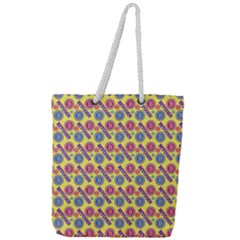 Colorful Bitcoin Pattern Full Print Rope Handle Tote (large) by ExtraAwesomeSauce