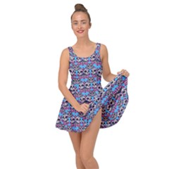 Colorful Sugar Skull Cat Pattern Inside Out Casual Dress by ExtraAwesomeSauce