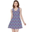 Colorful Sugar Skull Cat Pattern Inside Out Reversible Sleeveless Dress View1