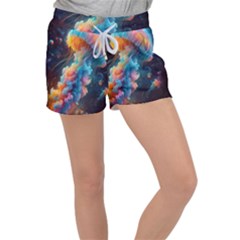 Cosmic Jellyfish Artwork Women s Velour Lounge Shorts by ExtraAwesomeSauce