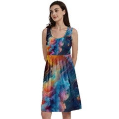 Cosmic Jellyfish Artwork Classic Skater Dress by ExtraAwesomeSauce