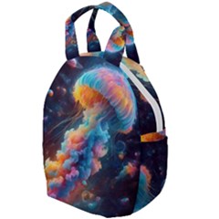 Cosmic Jellyfish Artwork Travel Backpack by ExtraGoodSauce