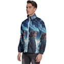 Enchanting Fantasy Night Sky Scene Men s High Neck Windbreaker View2