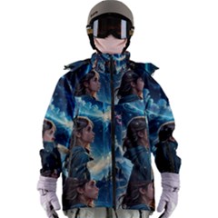 Enchanting Fantasy Night Sky Scene Women s Zip Ski And Snowboard Waterproof Breathable Jacket by ExtraAwesomeSauce