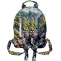 Serene Mountain Waterfall Landscape Mini Full Print Backpack View2