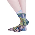 Serene Mountain Waterfall Landscape Smooth Crew Length Tube Socks View2