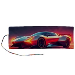 Futuristic Sports Supercar Roll Up Canvas Pencil Holder (m) by AIDreaming