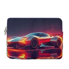 Futuristic Sports Supercar 13  Vertical Laptop Sleeve Case With Pocket by AIDreaming