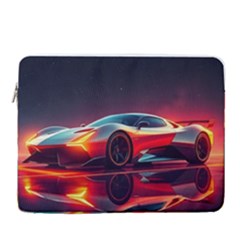 Futuristic Sports Supercar 15  Vertical Laptop Sleeve Case With Pocket by AIDreaming