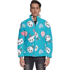 Birtay Cats Bunnies, Koteto Men s Puffer Bubble Jacket Coat by kyorashop23