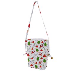 Christmas Pattern, Pattern, Christmas Folding Shoulder Bag by kyorashop23