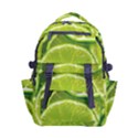 Lime Slices Close Up, Fresh, Fruit, Green Lemon Carry-on Double Buckle Travel Backpack View1