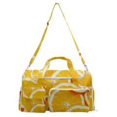 Oranges, Orange, Fruits Sports Gym Duffle Bag With Shoe Compartment by kyorashop23