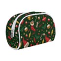 Texture, Pattern, Red, Craciun, Christmas, Hat, Santa, Green Make Up Case (Small) View1