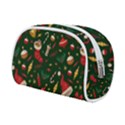 Texture, Pattern, Red, Craciun, Christmas, Hat, Santa, Green Make Up Case (Small) View2