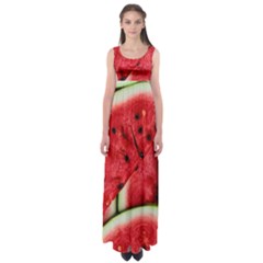 Watermelon, Fruit, Green, Red Empire Waist Maxi Dress by kyorashop23