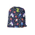 Colorful Funny Christmas Pattern Drawstring Pouch (Large) View2