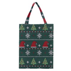 Beautiful Knitted Christmas Pattern Classic Tote Bag by Ket1n9