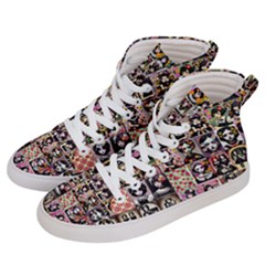 Spanish Gothic Girls Pattern Women s Hi-top Skate Sneakers by violetheavensky