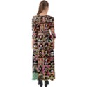 Spanish Gothic Girls Pattern Button Up Maxi Dress View2