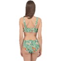 Retro 1960s Flowers Pattern 3 Cage Up Bikini Set View2