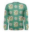 Retro 1960s Flowers Pattern 2 Men s Long Sleeve T-Shirt View2