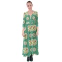 Retro 1960s Flowers Pattern 2 Button Up Maxi Dress View1