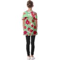 Retro 1960s Flowers Pattern Fold Over Open Sleeve Top View2